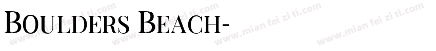 Boulders Beach字体转换